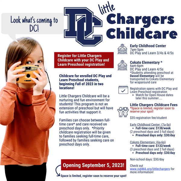 Little Chargers Childcare...coming Fall 2023
